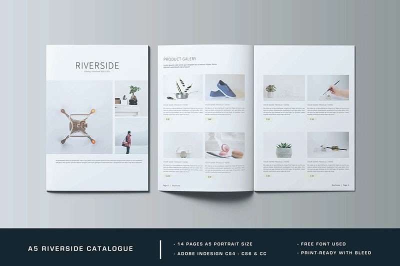 极简风画册设计模板，INDD源文件 样机素材 sucaiwan.com