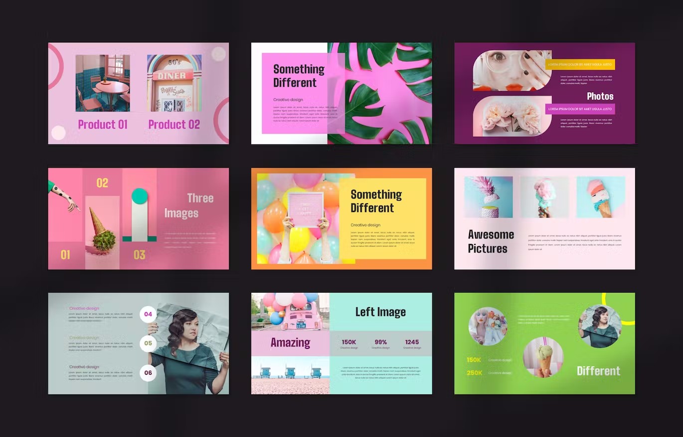 时尚提案演示PPT幻灯片模板下载 Porcelain PowerPoint 幻灯图表 sucaiwan.com