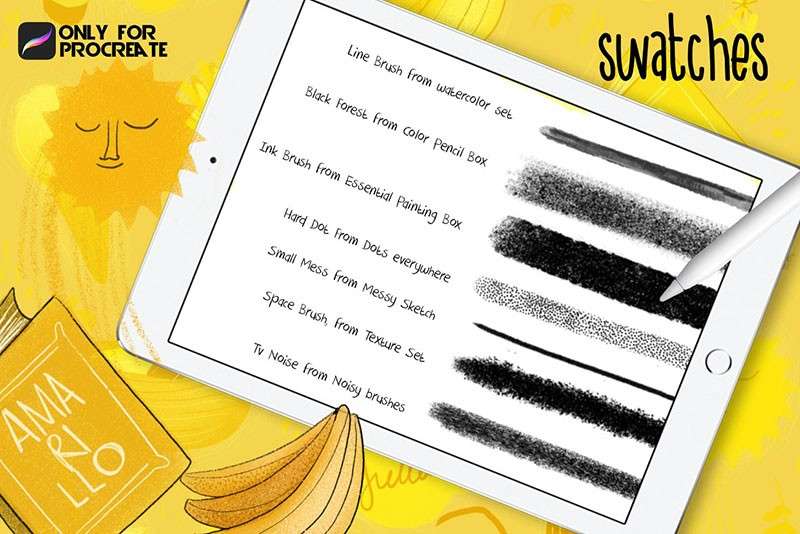 7支实用的Procreate混合笔刷 笔刷资源 sucaiwan.com