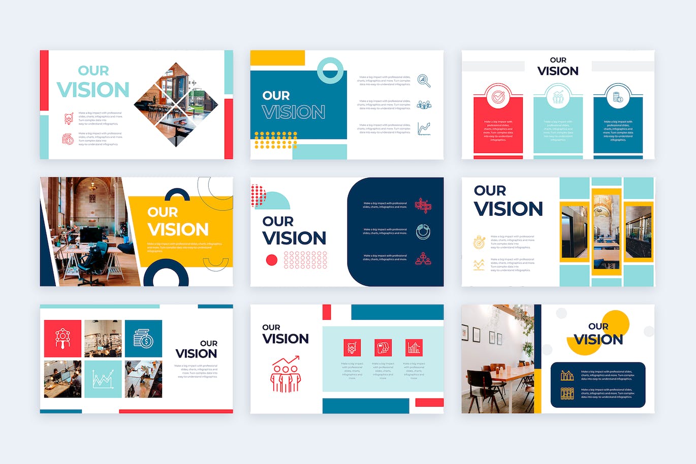 现代视觉幻灯片信息图表矢量模板 Business Vision Slides Illustrator Infographics 幻灯图表 sucaiwan.com