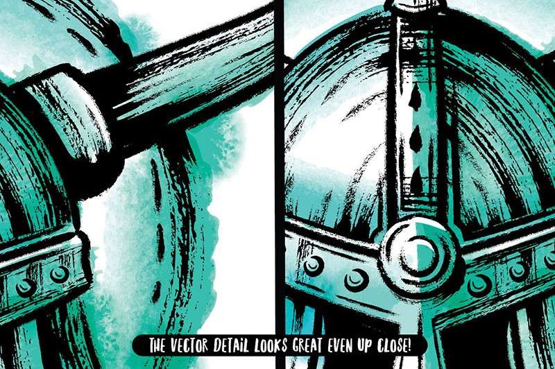 AI油墨画笔刷套装 笔刷资源 sucaiwan.com