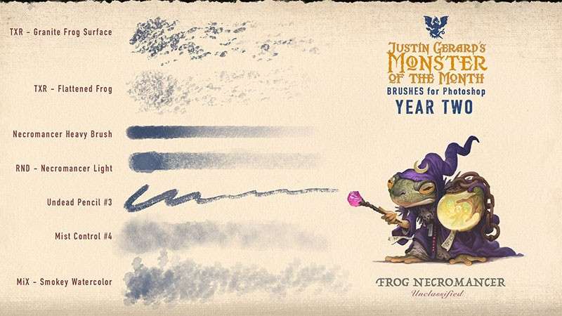 CG游戏怪物角色原画Photoshop笔刷 笔刷资源 sucaiwan.com