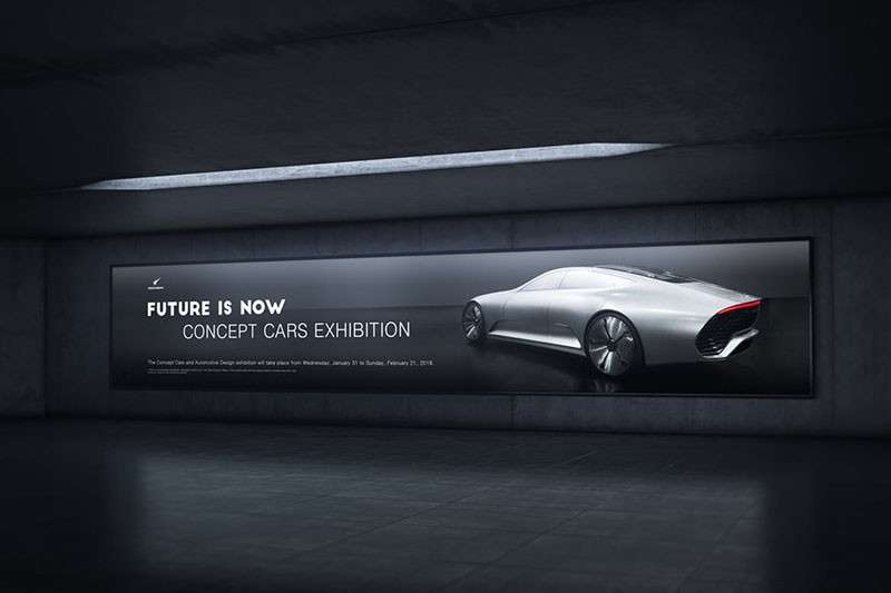 商场地库地铁站广告牌设计展示样机PSD模板 样机素材 sucaiwan.com