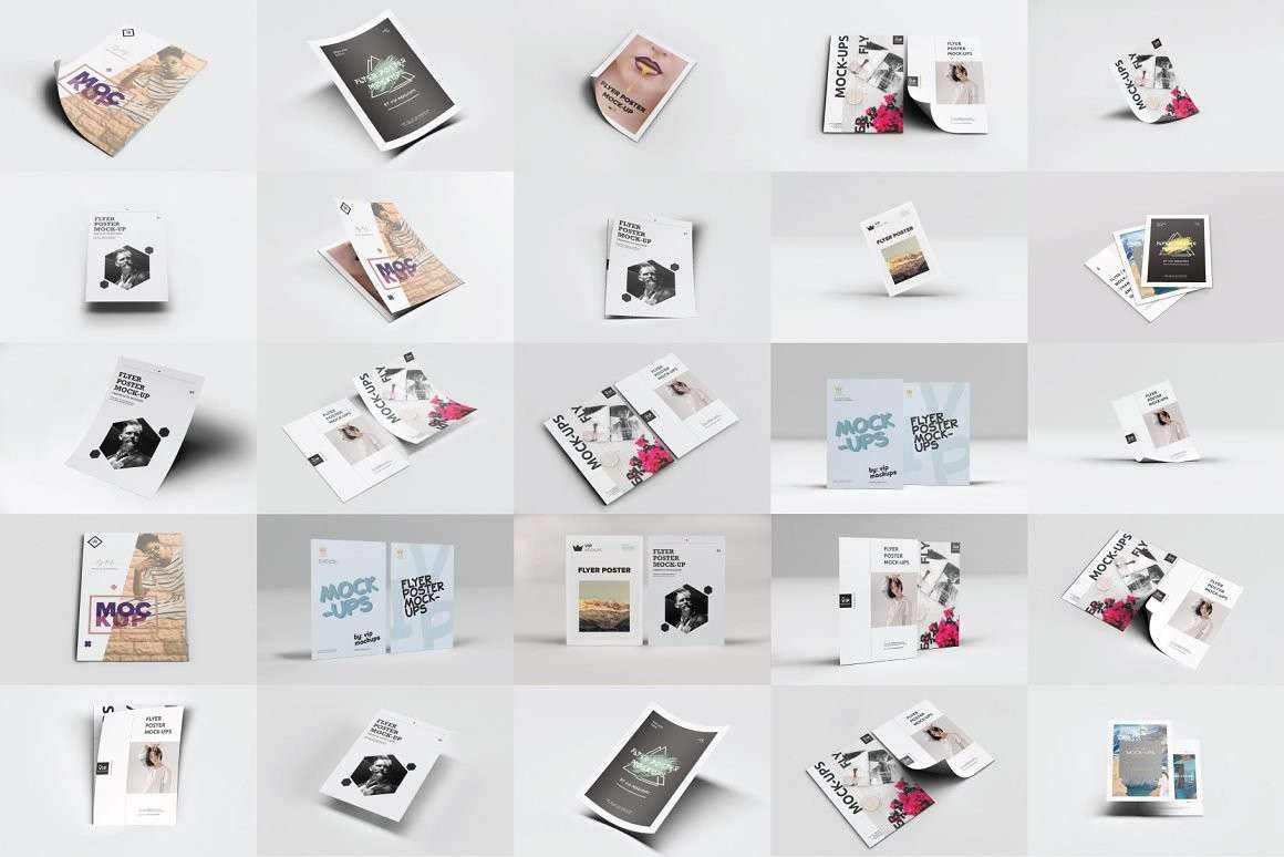 50款传单海报设计展示样机模板PSD 样机素材 sucaiwan.com