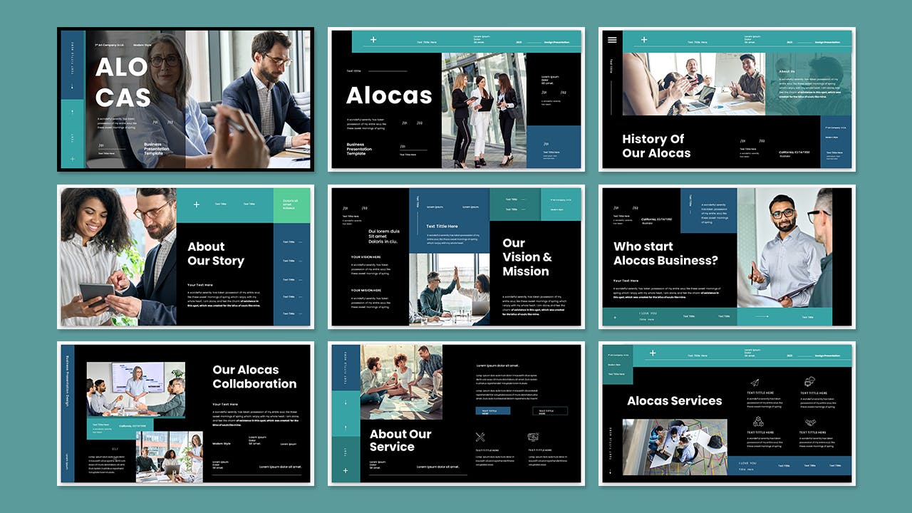 公司/企业宣传PPT幻灯片模板下载 Alocas – Business Presentation PowerPoint Template 幻灯图表 第5张-素材湾丨精选海外优质设计素材资源 公司/企业宣传PPT幻灯片模板下载 Alocas – Business Presentation PowerPoint Template 幻灯图表 sucaiwan.com