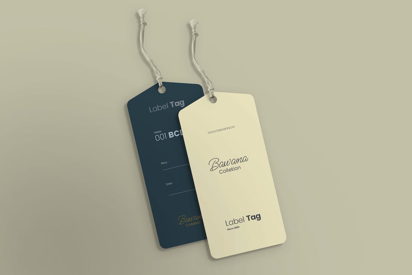 优雅的服装价格标签设计样机 Elegant clothing label tag mockup 样机素材 sucaiwan.com