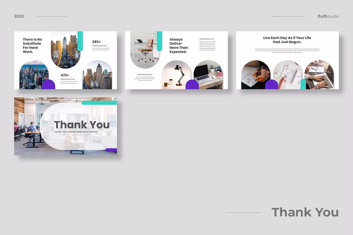 多用途业务演示PowerPoint演示模板 Roundi – Multipurpose PowerPoint Template 幻灯图表 sucaiwan.com