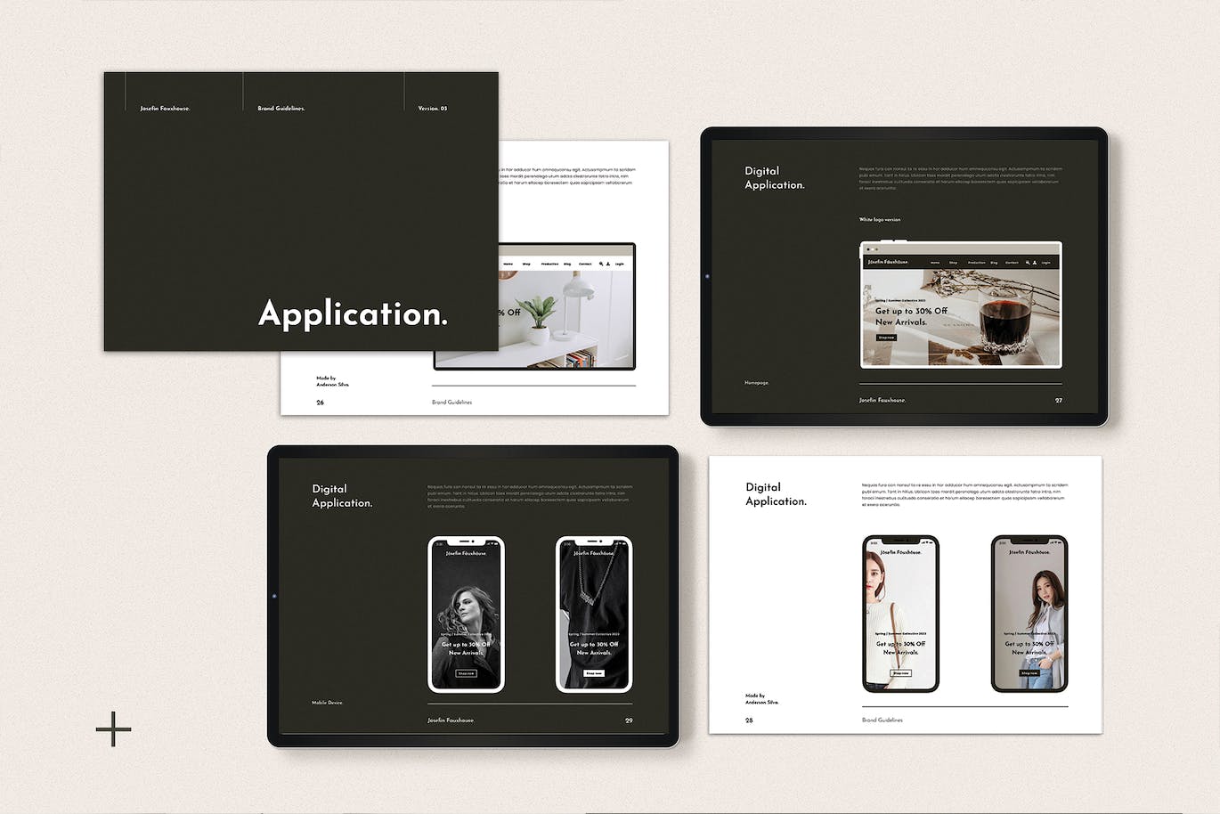 企业品牌指南杂志模板 Brand Guidelines 幻灯图表 sucaiwan.com