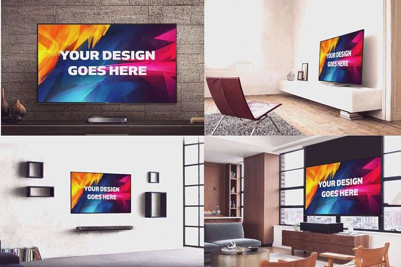 25个真实家庭场景电视样机PSD模板 样机素材 sucaiwan.com