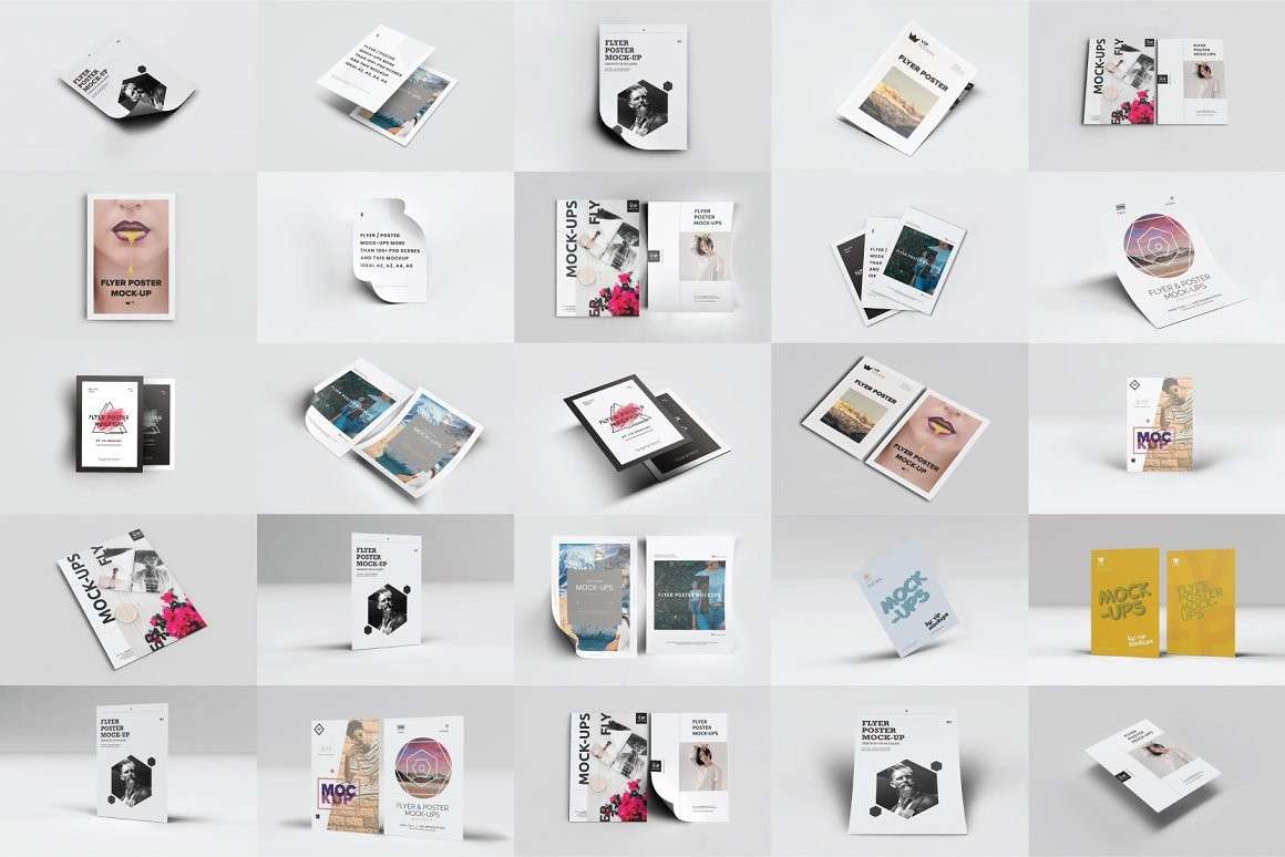 50款传单海报设计展示样机模板PSD 样机素材 sucaiwan.com