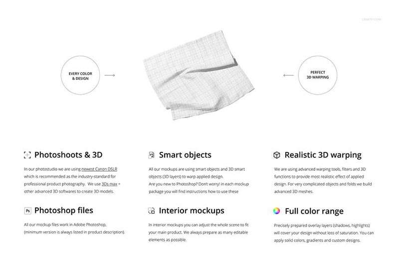 棉质亚麻布餐巾设计样机PSD 样机素材 sucaiwan.com