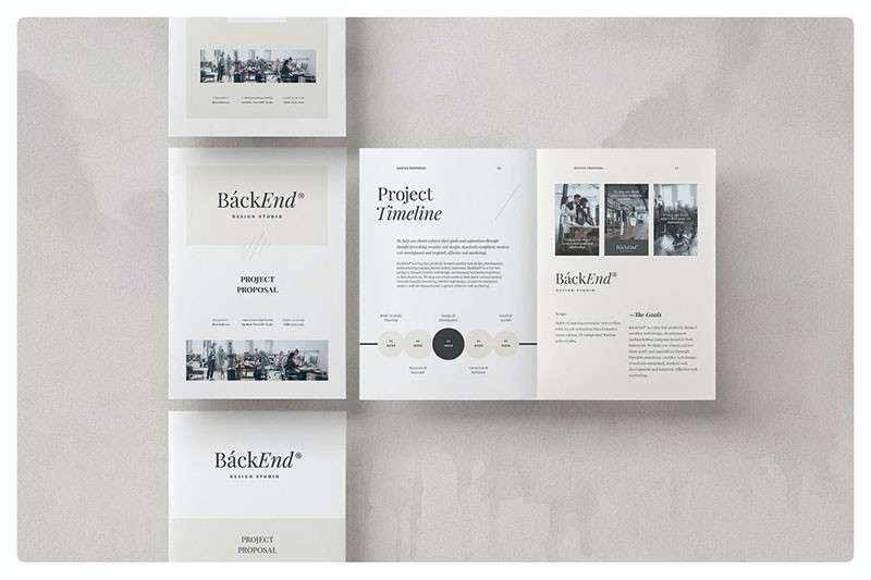 企业品牌宣传册设计模板，PSD AI INDD源文件 样机素材 sucaiwan.com