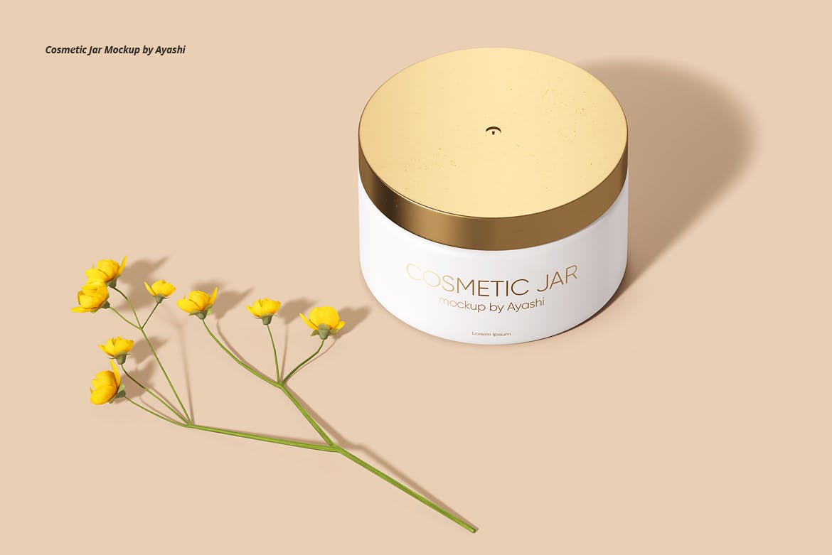 化妆品罐和盒子包装设计样机 Cosmetic Jar and Box Mockup 样机素材 sucaiwan.com