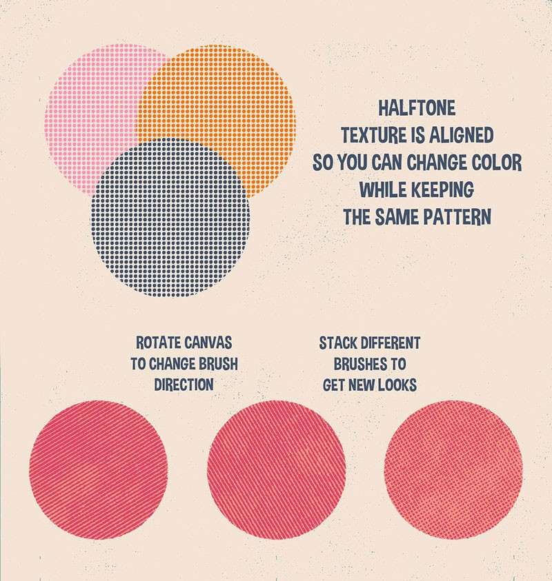 30支半色调纹理Procreate笔刷 笔刷资源 sucaiwan.com