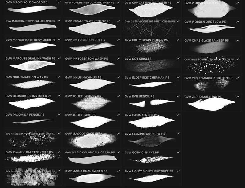 550+专业Procreate漫画笔刷 笔刷资源 sucaiwan.com