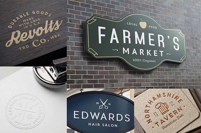 50个真实场景LOGO标志展示样机模板PSD 样机素材 sucaiwan.com