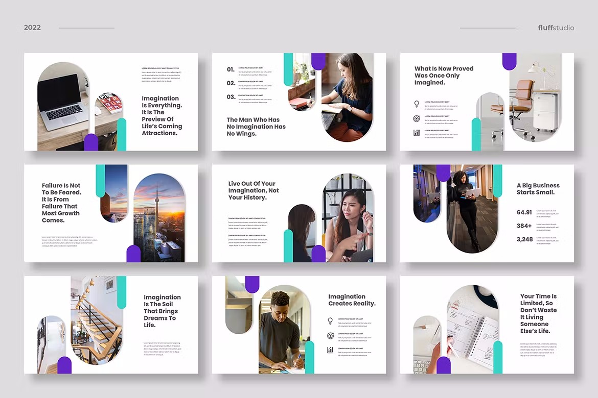 多用途业务演示PowerPoint演示模板 Roundi – Multipurpose PowerPoint Template 幻灯图表 sucaiwan.com