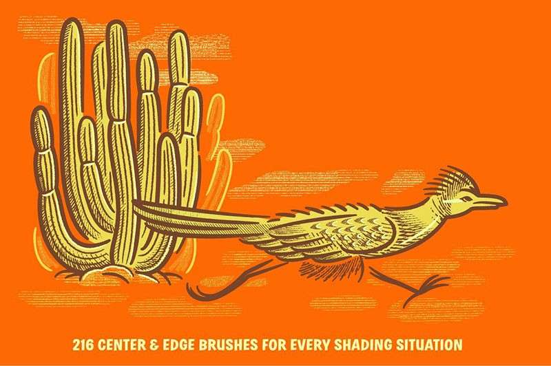 17套复古风格Illustrator笔刷打包下载 笔刷资源 sucaiwan.com