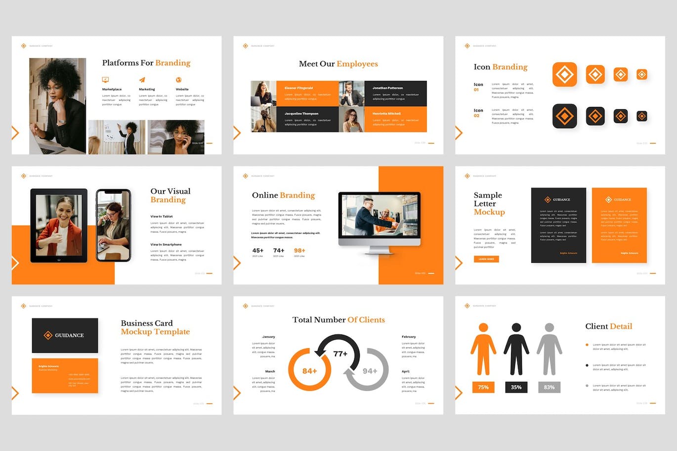 品牌手册企业业务Powerpoint模板 Guidance – Brand Manual Powerpoint Template 幻灯图表 第5张-素材湾丨精选海外优质设计素材资源 品牌手册企业业务Powerpoint模板 Guidance – Brand Manual Powerpoint Template 幻灯图表 sucaiwan.com