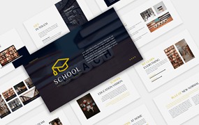 大学教育PPT幻灯片设计模板 School – Friendly Education PowerPoint