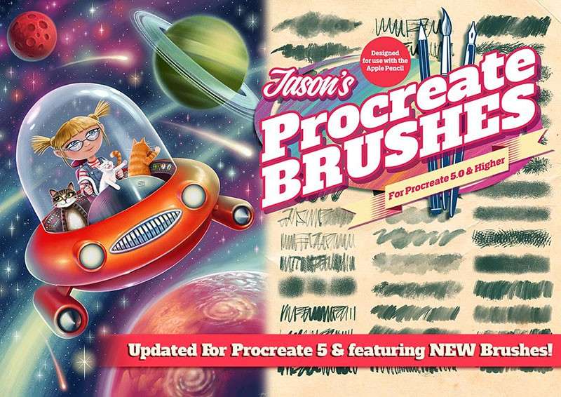 300+Procreate混合画笔套装 笔刷资源 sucaiwan.com