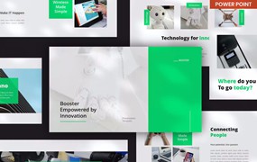 初创企业简介PPT幻灯片设计模板 Booster Business PowerPoint