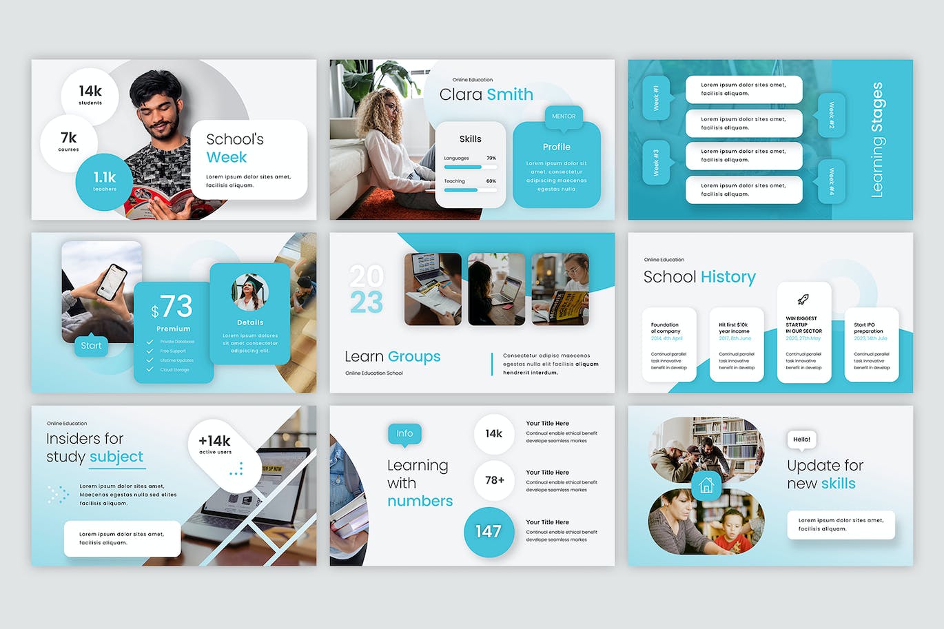 在线教育学校PowerPoint演示文稿模板 Online School – Educational Powerpoint 幻灯图表 第3张-素材湾丨精选海外优质设计素材资源 在线教育学校PowerPoint演示文稿模板 Online School – Educational Powerpoint 幻灯图表 sucaiwan.com