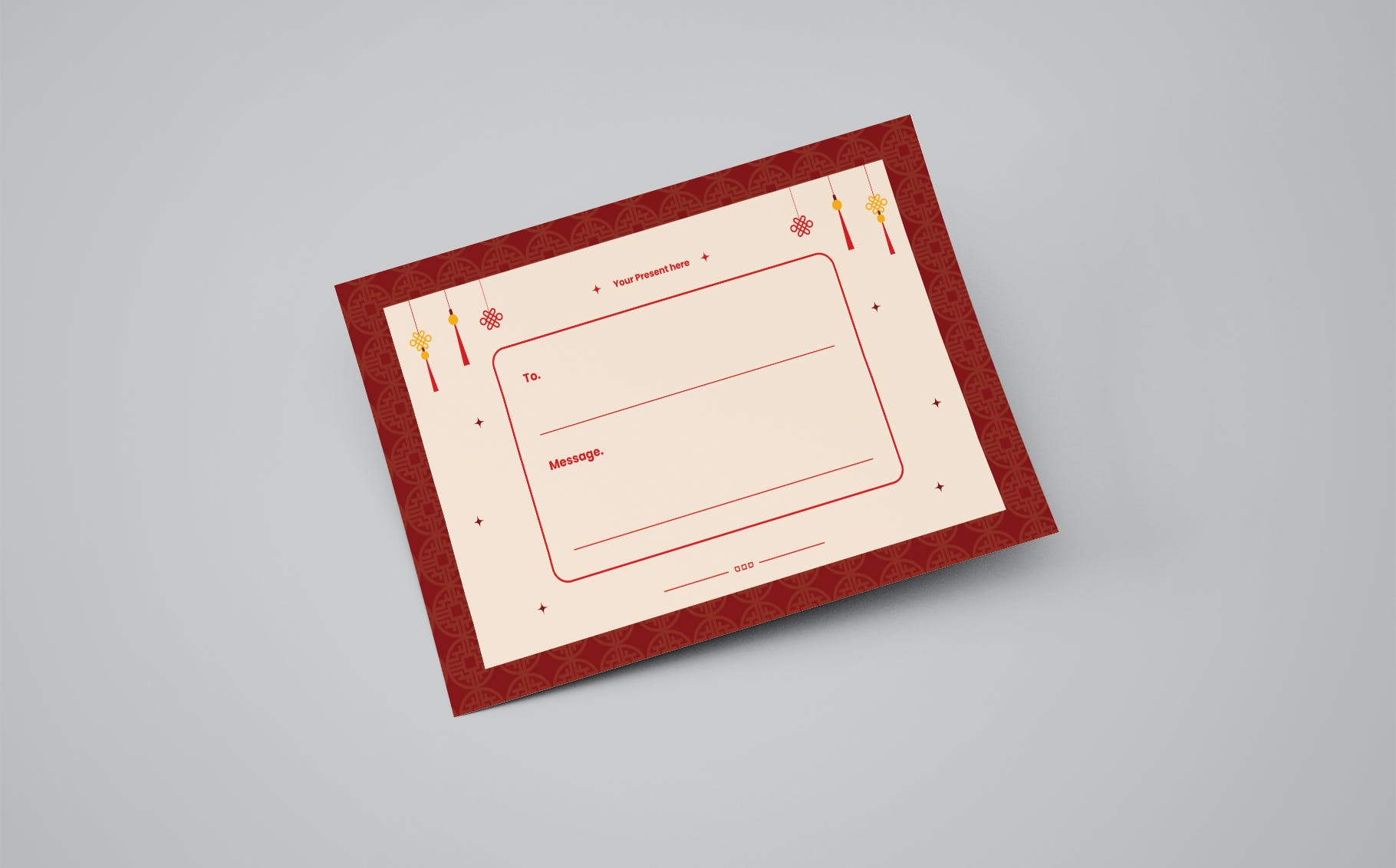 中国新年祝福贺卡设计模板 Chinese New Year Greeting Card Template 设计素材 sucaiwan.com