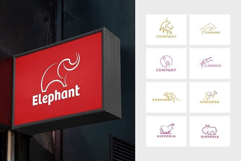 25个动物LOGO标志矢量模板，AI源文件 图标素材 sucaiwan.com