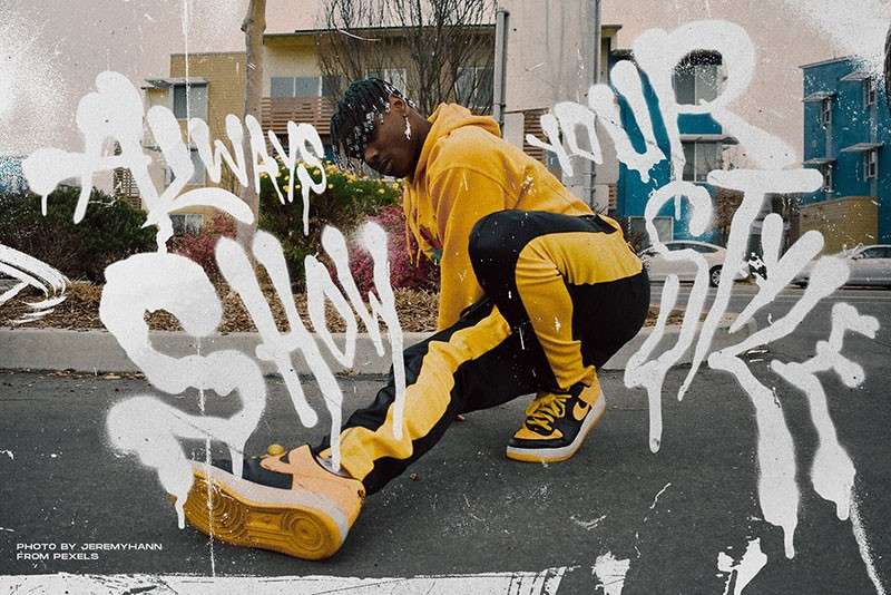 潮流涂鸦喷漆纹理图案笔刷PS和Procreate格式 笔刷资源 sucaiwan.com