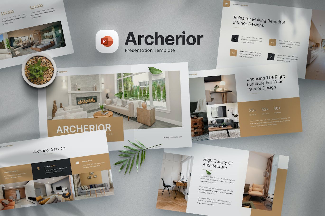 建筑与室内设计PPT幻灯片模板 Archerior – Interior Design Powerpoint Template 幻灯图表 第1张-素材湾丨精选海外优质设计素材资源 建筑与室内设计PPT幻灯片模板 Archerior – Interior Design Powerpoint Template 幻灯图表 sucaiwan.com