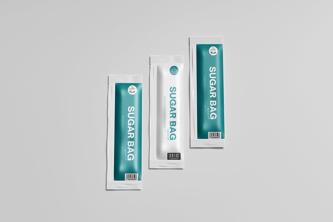 白糖袋包装设计样机 Sugar Bag Mockup 样机素材 sucaiwan.com