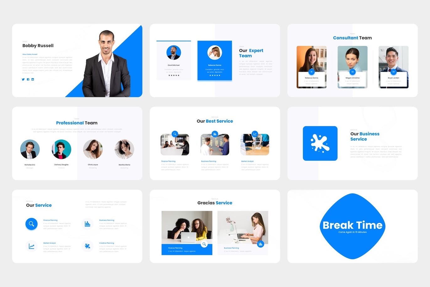 企业战略报告Powerpoint模板 Gracias – Business Agency PowerPoint Temlate 幻灯图表 sucaiwan.com