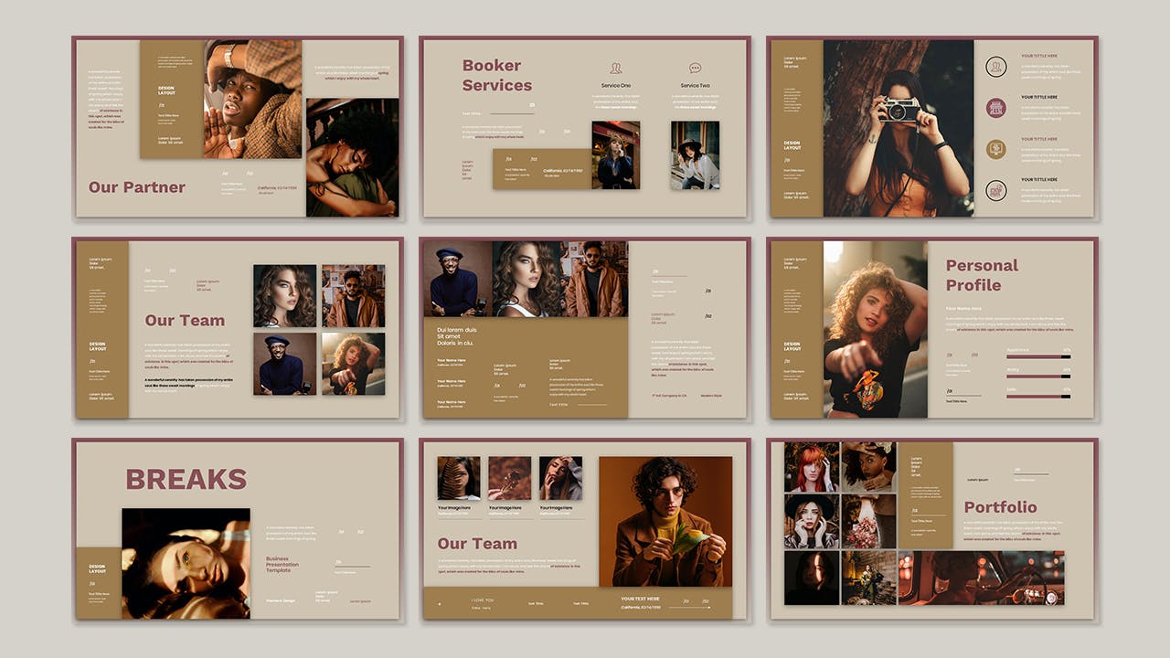 时尚作品集PPT设计模板 Booker – Business Presentation PowerPoint Template 幻灯图表 第2张-素材湾丨精选海外优质设计素材资源 时尚作品集PPT设计模板 Booker – Business Presentation PowerPoint Template 幻灯图表 sucaiwan.com