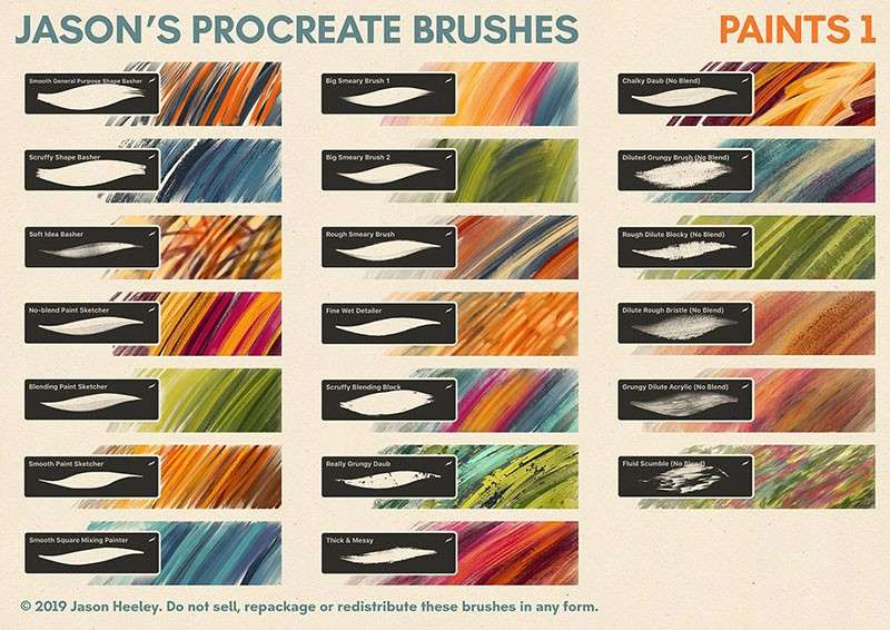 300+Procreate混合画笔套装 笔刷资源 sucaiwan.com