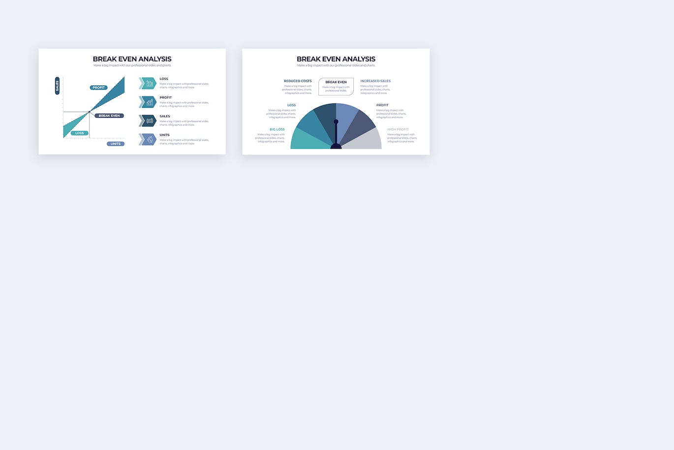 收支平衡信息图表矢量模板 Business Break Even Illustrator Infographics 幻灯图表 sucaiwan.com