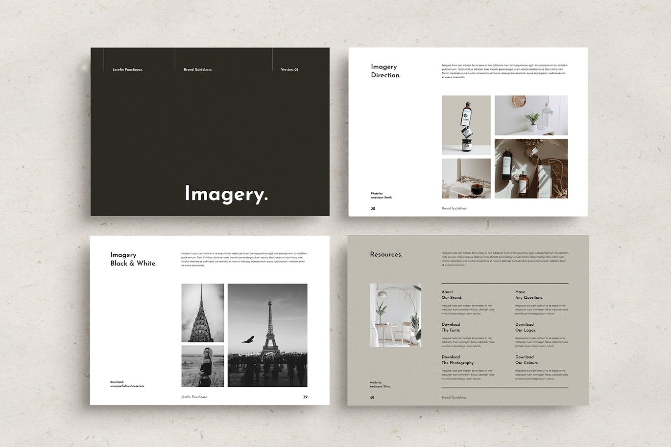 企业品牌指南杂志模板 Brand Guidelines 幻灯图表 sucaiwan.com