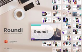 多用途业务演示PowerPoint演示模板 Roundi – Multipurpose PowerPoint Template