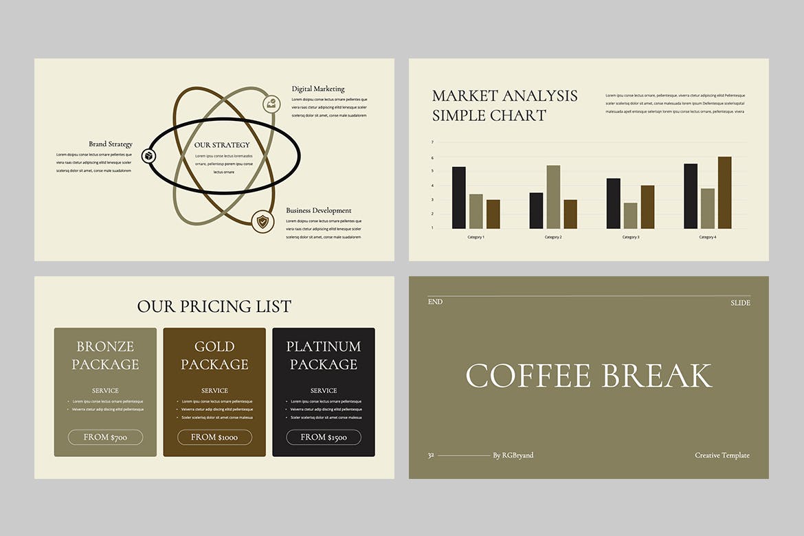 美学优雅PPT演示幻灯片模板 LOWWE – Aesthetic Elegant Powerpoint 幻灯图表 sucaiwan.com