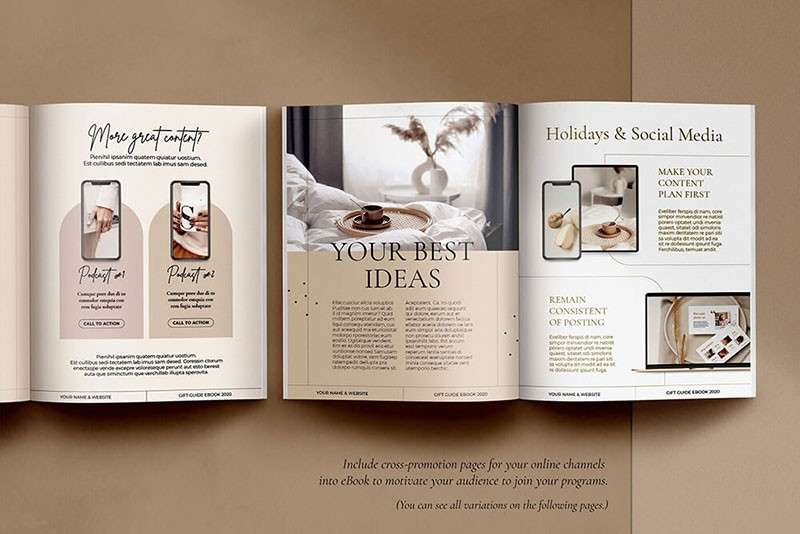 节日礼品画册设计模板InDesign CANVA源文件 样机素材 sucaiwan.com