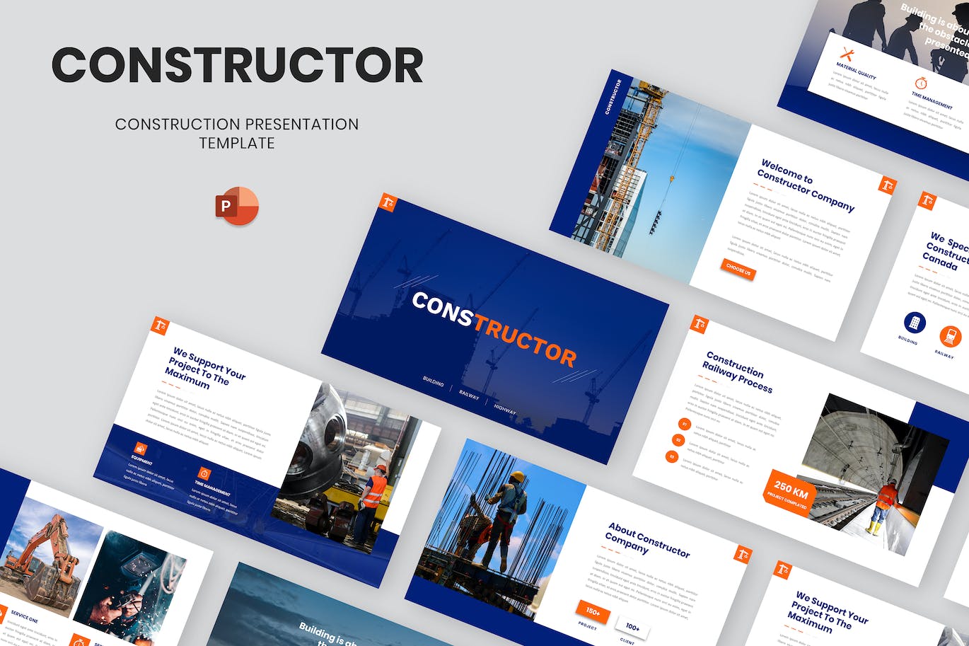 施工建筑PPT创意模板 Constructor – Construction PowerPoint Template 幻灯图表 第1张-素材湾丨精选海外优质设计素材资源 施工建筑PPT创意模板 Constructor – Construction PowerPoint Template 幻灯图表 sucaiwan.com