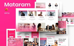 企业路演推广演示PPT模板 Mataram – Business PowerPoint Template