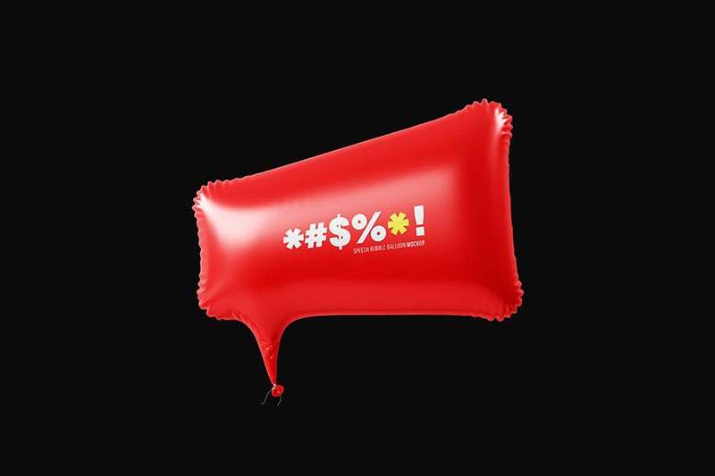 气泡气球设计展示样机PSD模板 样机素材 sucaiwan.com