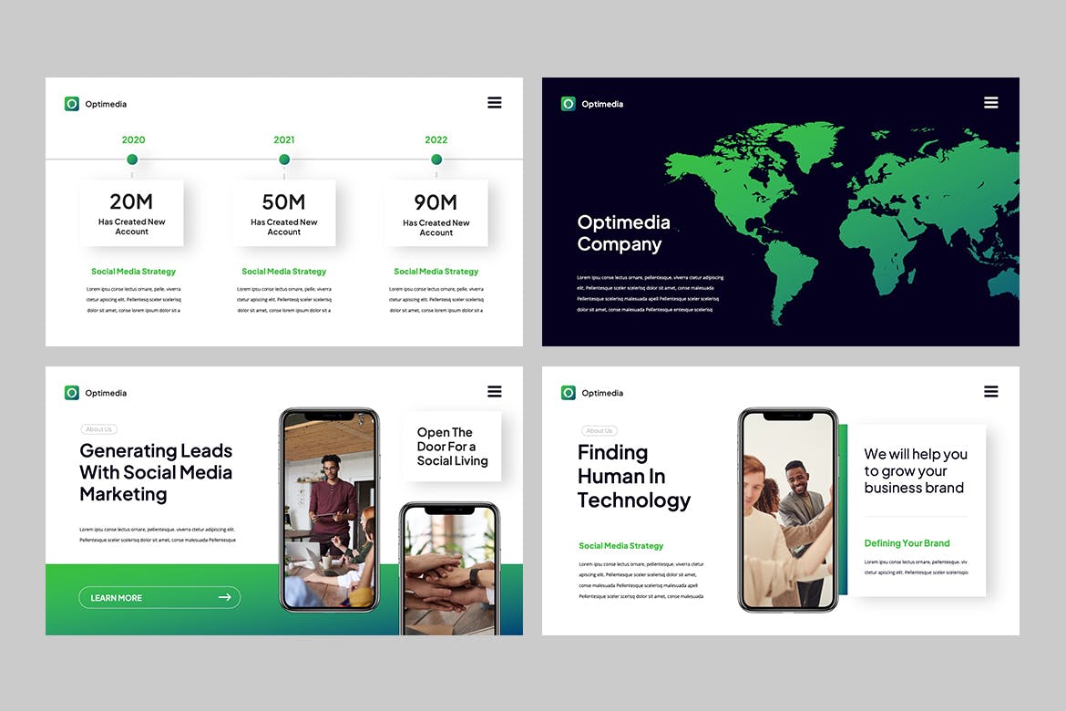 数字营销PPT演示文稿 Digital Marketing Powerpoint Template 幻灯图表 sucaiwan.com
