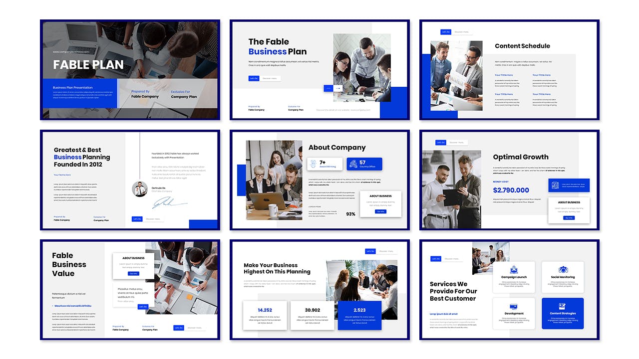 企业战略报告PPT创意模板 Fable – Business Presentation PowerPoint Template 幻灯图表 第3张-素材湾丨精选海外优质设计素材资源 企业战略报告PPT创意模板 Fable – Business Presentation PowerPoint Template 幻灯图表 sucaiwan.com