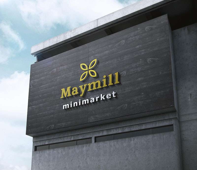 办公楼外墙立体LOGO标志牌样机模板PSD 样机素材 sucaiwan.com