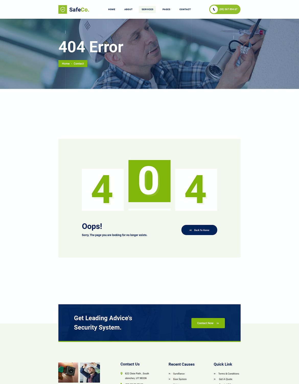 监控安全服务机构网站设计PSD模板 SafeCo – CCTV Security Service Agency PSD Template APP UI sucaiwan.com