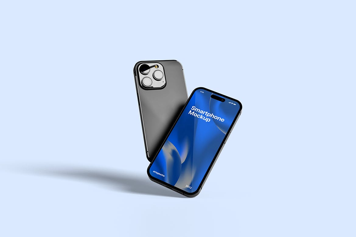 彩色苹果iPhone14智能手机样机 Colorful Smartphone Mockup 样机素材 sucaiwan.com