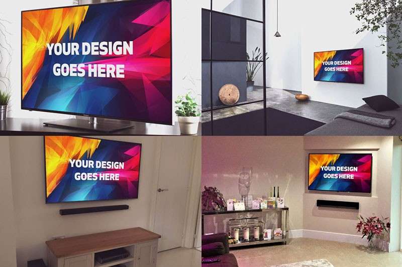 25个真实家庭场景电视样机PSD模板 样机素材 sucaiwan.com