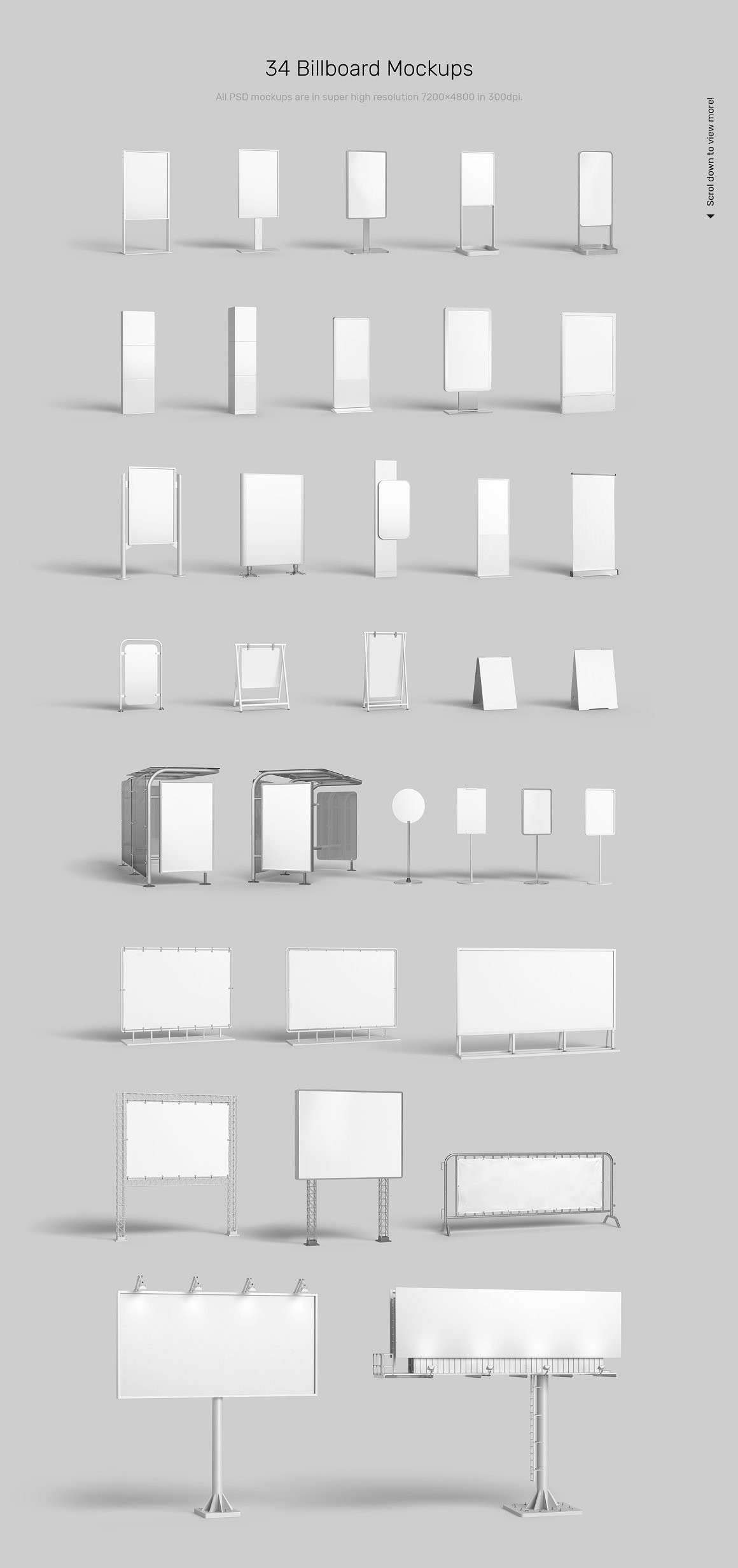 34种广告牌设计展示样机PSD模板 样机素材 sucaiwan.com